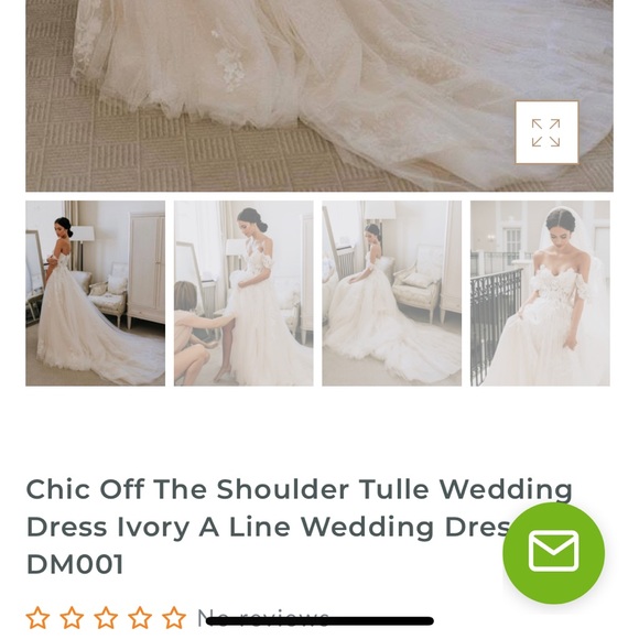 Demidress Wedding dress with Chic off the shoulder Tulle - Picture 13 of 14